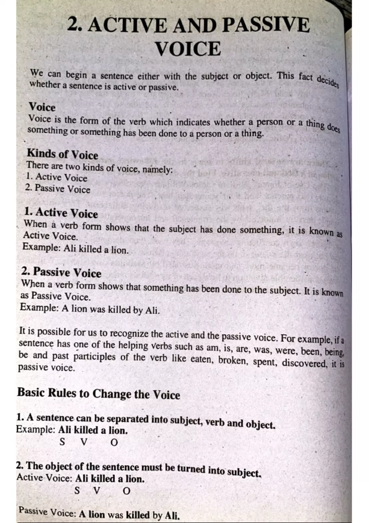 Summary Comprehensive Notes on Active and Passive Voice for Enhanced ...