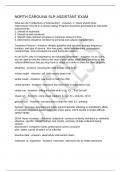 NORTH CAROLINA SLP-ASSISTANT EXAM