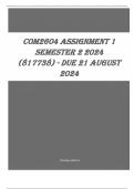 COM2604 Assignment 1 Semester 2 2024 &lpar;817738&rpar; - DUE 21 August 2024&period;