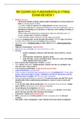 NR 224&sol;NR 224 FUNDAMENTALS I FINAL EXAM REVIEW 1