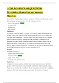 AGNP Board Exam - Question and Answers - Dermatology Assessment&lpar;Rated A&plus;&rpar;