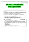 PYC2603 EXAM ANSWERS  WITH EXPLANATIONS - LATEST -100% SCORE