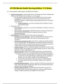 NURSING 349 - ATI RN Mental Health Nursing Edition 11&period;0 Notes