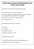N461&colon; Weekly Quizzes Detailed Questions And Expert Answers 2024