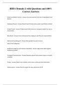RHIA Domain 2 with Questions and 100&percnt; Correct Answers