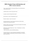 RHIA Domain 2 Exam with Questions and 100&percnt; Correct Answers