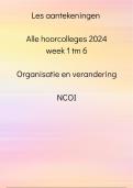 Alle lesaantekeningen Organisatie en Verandering NCOI 2024&comma; A&period;J&period; Cozijnsen druk 2019