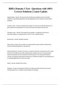 RHIA Domain 3 Test - Questions with 100&percnt; Correct Solutions &vert; Latest Update