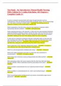 Test Bank - for Introductory Mental Health Nursing Fifth&comma; Edition by Cynthia Kincheloe&comma; All Chapters &vert; Complete Guide A&plus;