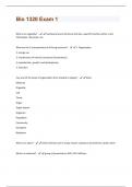 Bio 1320 Exam 1 Questions With Correct Solutions&comma; Already Passed&excl;&excl;