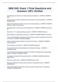SBB 5261 Exam 1 Final Questions and  Answers 100&percnt; Verified