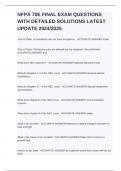 NFPA 70E FINAL EXAM QUESTIONS WITH DETAILED SOLUTIONS LATEST UPDATE 2024&sol;2025
