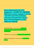 Exam &lpar;elaborations&rpar; HLT3701 Assignment 2 &lpar;COMPLETE ANSWERS&rpar; 2024 Course Home language Teaching - HLT3701 &lpar;HLT3701&rpar; Institution University Of South Africa &lpar;Unisa&rpar;
