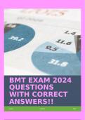 BMT EXAM 2024 QUESTIONS WITH CORRECT ANSWERS&excl;&excl;