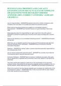PENNSYLVANIA PROPERTY AND CASUALTY  LICENSING EXAM 2024 ACTUAL EXAM COMPLETE  250 QUESTIONS WITH DETAILED VERIFIED  ANSWERS &lpar;100&percnt; CORRECT ANSWERS&rpar; &sol; ALREADY  GRADED A&plus;