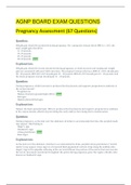 AGNP Board Exam Question and Answers - Pregnancy Assessment&lpar;Complete Solution&rpar;