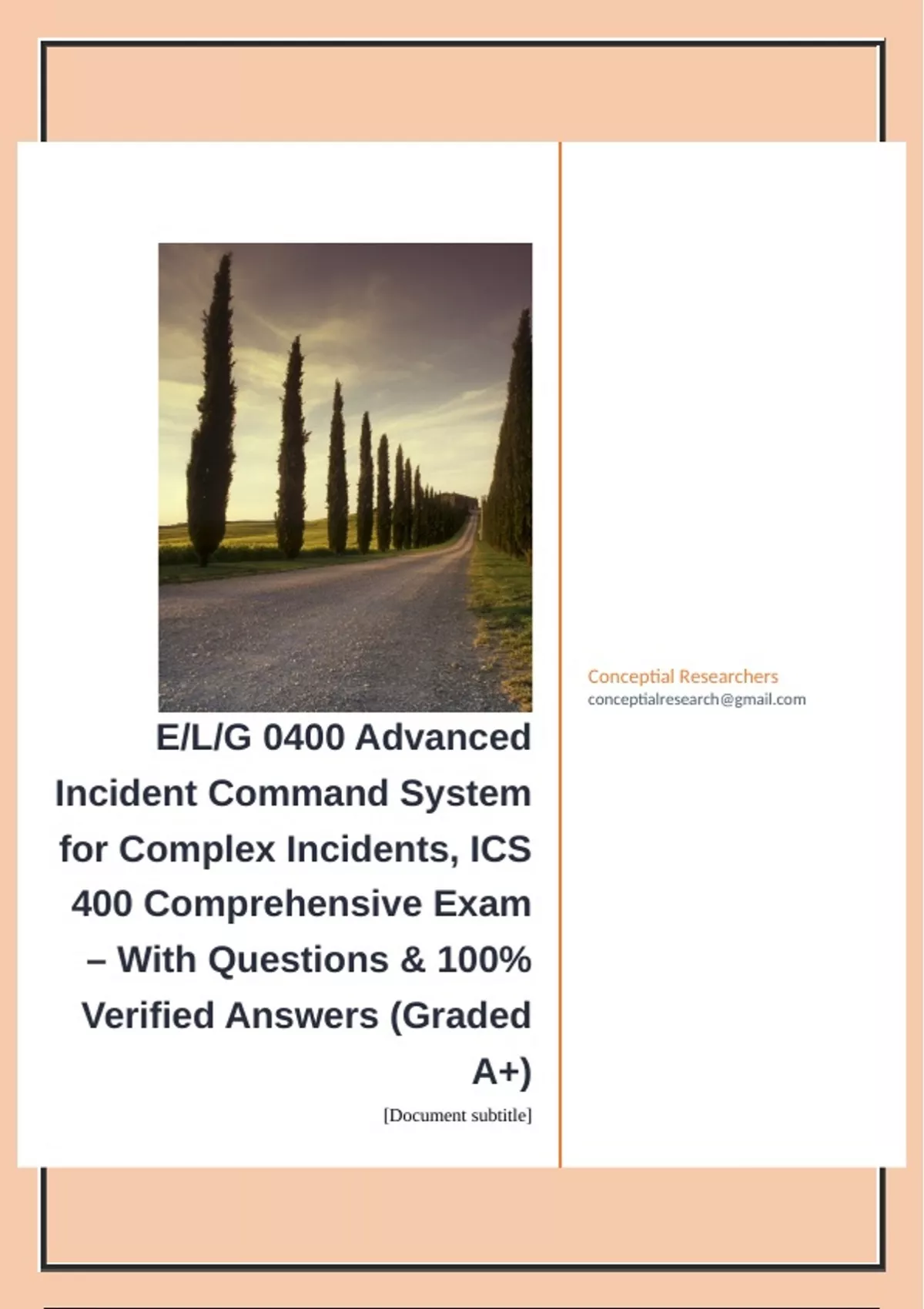 E/L/G 0400 Advanced Incident Command System for Complex Incidents, ICS ...