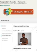 Tina Jones| Respiratory | Completed | Shadow Health 4