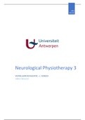 Samenvatting 1MA Neurological Physiotherapy 3 - Vestibular Rehabilitation L. Vereeck