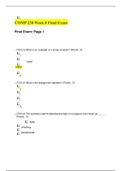 COMP 230 Week 8 Final Exam/(Best Exam Q&A)/Download To Score An A)