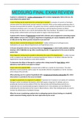 MEDSURG FINAL EXAM REVIEW - CHAMBERLAIN COLLEGE OF NURSING &vert; GRADED A