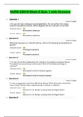 NURS 6501N Week 6 Quiz 1 with Answers latest Update 2020