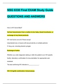 NSG 6330 - Final EXAM Study Guide QUESTIONS AND ANSWERS.