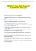  IICRC OCT Exam Study Guide With Complete Solutions 2024