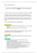 Individual Differences - Applied Individual Differences 1: Clinical and Occupational Testing lecture notes