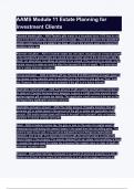 AAMS Module 11 Estate Planning