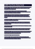 AAMS Final Exam Study Guide&period;