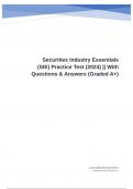Securities Industry Essentials &lpar;SIE&rpar; Practice Test &lpar;2024&rpar; &vert;&vert; With Questions & Answers &lpar;Graded A&plus;&rpar;