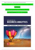 Solution Manual for Introduction to Business Analytics 1st Edition By Richardson and Watson&comma; All 12 Chapters Covered&comma; Verified Latest Edition