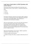Legal Aspects Study Guide&period; LA-POST Questions with Correct Answers