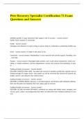Peer Recovery Specialist Certification 73 Exam Questions and Answers&period;