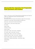 MissouriCB Peer Specialist Test Preparation Exam Questions and Answers&period;