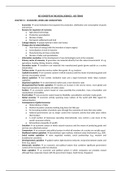 Terms list of all content from both the literature and the lectures