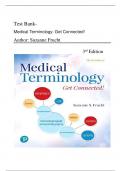 Test Bank for Medical Terminology Get Connected 3rd Edition &lpar; Frucht&comma; 2024&rpar; All Chapters &vert;&vert; Latest Edition 