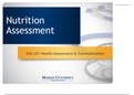 NSG 201: NUTRITION ASSESSMENT STUDY GUIDE.