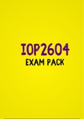 IOP2604 NEW Exam Pack 2022