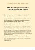 Publix ASM Study Guide Exam With Verified Questions and Answers