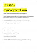 LML4806  company law Exam