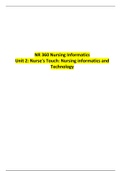 NR 360 Unit 2 Assignment Using ATI Resources: Nurse’s Touch – Nursing Informatics and Technology Informatics (Summer 2020)