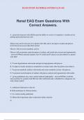 Renal EAQ Exam Questions With Correct Answers&period;