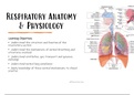 Respiratory Anatomy and Physiology