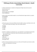 NSG6435 Week 2&sol; NSG 6435 Version 2 knowledge check &lpar;latest&rpar; - South University