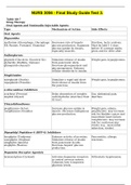 NURS 3056 - Final Study Guide Test 3&period;
