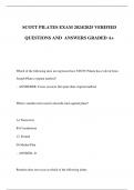 SCOTT PILATES EXAM 2024&sol;2025 VERIFIED QUESTIONS AND  ANSWERS GRADED A&plus;