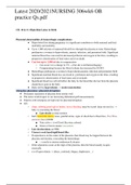 2020&sol;2021 latest NURSING 306wk6 OB practice Qs&period;pdf