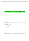 NSG4029 WEEK 2 KNOWLEDGE CHECK QUIZ / NSG 4029 WEEK 2 KNOWLEDGE CHECK QUIZ (LATEST-2021): SOUTH UNIVERSITY |100% CORRECT Q & A, DOWNLOAD TO SECURE HIGHSCORE|